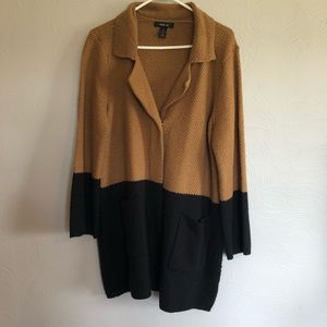 Long Colorblock Cardigan